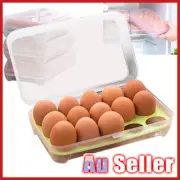 15 Eggs Holder Egg Box Plastic Container Food Storage Case Refrigerator