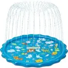 3-In-1 Splash Pad, Sprinkler for Kids & Baby Pool – Toddler Sprinkler Pool, 60’’