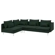 SÖDERHAMN corner sofa, 4-seat, with open end/Tallmyra dark green