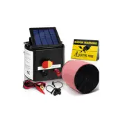 Electric Fence 3Km Solar Powered Energiser Set And Polytape