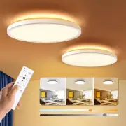 Dimmable LED Flush Mount Ceiling Light 12 Inch 24W Color Adjustable 2 Pack