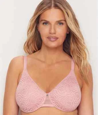 Chantelle L49501 Womens Rose C Jolie Seamless Full Coverage Bra Size 38DD