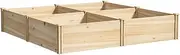 Livsip Garden Bed Raised Wooden Planter Box Container Set of 4 80x80x30cm