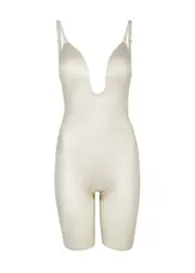 Spanx Suit Your Fancy Open-Bust Mid-Thigh Bodysuit - Ivory M (UK12 / M)