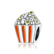 Colorful Popcorn Silver plating Charm Bead for Bracelet Bangle DIY Jewelry Bracelet