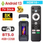TV98 TV Stick Android 13 2.4G 5G Dual WiFi Smart TV Box 2G+16G 4K Media Player