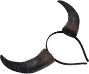 COLLBATH Buffalo Horn Headdress Headbands Party Costume Accessories Bull Horns Headband Halloween Hair Accessories Cosplay Headband Cosplay Horns Party Ornament Hair Ornament