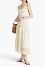RRP€944 ZIMMERMANN Anneke Knitted Midi Pinafore Dress AU2 US8 M Patchwork