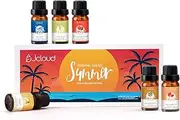 Summer Fragrance Oils Set | Hotel Collection Diffuser Oil & Home Luxury Scents - Gift Set of 6 Summer Essential Oil for Diffusers for Home, Fresh Citrus, Tropical Fruity & Clean Aquatic, 6x10mL