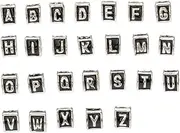 [Yardenfun] Metal Jewelry Making Letters 26 pcs Vintage Alphabet Beads Kit for DIY Bracelet Making Projects