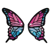 C SEVEN C7skates Shoe Lace Charm Accessory Decoration (Pink Butterfly Wing)