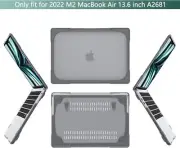 MacBook Air 13.6 inch Case 2022 A2681 with Touch ID Heavy Duty Rugged Sh for M2