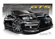 HSV Gts E3 E3 GTS SV PHANTOM YELLOW BADGE A1 STRETCHED CANVAS (V254GB)