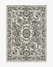 150' x 215' | Machine Washable Runner Rug | Kid & Pet Friendly | Indoor Rug | Delphina Black & White Rug | Ruggable