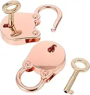 SOPOTUTU 2Set Mini Vintage Padlock Small Metal Lock with Key for Diary Jewelry Box Storage Box Suitcase Handbag Efficient Locking System Durable Metal Build Easy Operation