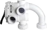 MuRealy 261055 Multiport Valve Replacement for Triton and Quad D.E. Filters, 2 Inch Plumbing, 7 1/2 Inch Centerline Rebuild Kit, White Pool Filter Valve