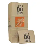 The Home Depot 49022-25PK Heavy Duty Brown Paper Lawn and Refuse Bags for Hom...