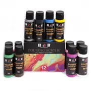 H&b 12 Colors Pouring Acrylic Paint Set