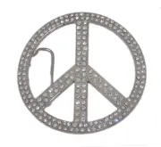 Peace Sign Belt Buckle Symbol Dove Peace-Lover-Keeper MetalSilver New Men Women