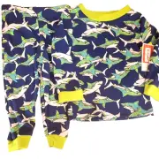 Boy's Sharks Pajama Set 12M Long Sleeve Top & Pants by Kidgets NWT