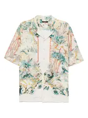 [TAAKK] Silk Open Collar Shirt