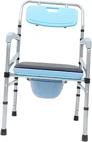 1pc Potty Chair Foldable Chair for Home Commode Chair Folding Portable Foldable Potty Seat Folding Chair for Handicapped Bedside Commode Chair Folding Stool Portable Commode Abs