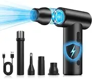 MERTTURM Rechargeable Compressed Air Duster, 120000 RPM Electric Air Duster Turbo Fan, Brushless Motor Powerful Fan Adjustable Speed, Powerful Blower for Home/Outdoor/Car/Keyboards/BBQ/PC
