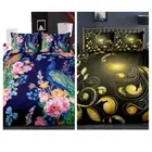 Peacock Floral Duvet Quilt Cover Doona Set Single Double King Super King Bedding