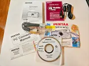 PENTAX OPTIO W30 DIGITAL CAMERA OWNERS MANUAL software and cables