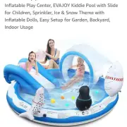 Evajoy Inflatable Kids Play Center Pool With Slide