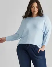 Autograph jumper 3/4 Sleeve Plus Size L 18/20/22 Was 79.99 NEW baby blue 1/2