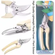 Pruning Shears Hand Gardening Bypass Plant Scissor Branch Pruner Tool in White