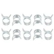 20pcs Spring Hose Clamp 65Mn Steel 10mm Low Pressure Air Clip Zinc Plated