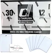 2024-25 Panini Donruss Basketball NBA Factory Sealed Fat Pack Cello Value Box with 360 Trading Cards + 6 Toploaders + Magnetic Holder + StreetCards Magnet!