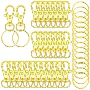 104PCS Swivel Snap Hooks with Key Rings, Metal Lobster Claw Clasp, Keychain