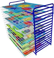 Art Easel Drying Rack,Desktop Iron Drying Easel,Work Drying and Display Storage Rack,Space Saving,for Creative Studios,Classrooms