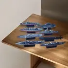 8Pcs Model Warships Ship Kits 4D Puzzles Ship Model Playset