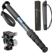 【Leofoto USA】 Leofoto MP-285C+VH-10S CF Monopod with VH-10S Two Way Tilt Head