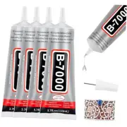 4 PCS 110ml B7000 Glue Clear with Precision Tip, Rhinestones Glue, Craft Glue,
