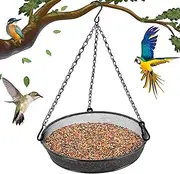 1Pc Metal Mesh Platform Feeders for Birds,Hanging Bird Feeder Tray,Metal Hanging Bird Feeder Tray, Mesh Bird Feeding Tray Seed Tray,Bird Feeder Tray, Platform Metal Mesh Seed Tray for Bird Feeder