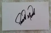 SHOIB MALIK SIGNED IN PERSON NEAT INDEX CARD CRICKET ASHES