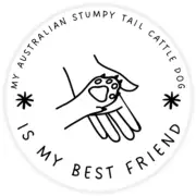 My Australian Stumpy Tail Cattle Dog Best Friend - 3 Pack Circle Stickers 3 Inch