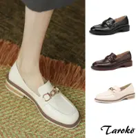 在飛比找momo購物網優惠-【Taroko】淑女養成金屬扣低跟休閒鞋(3色可選)