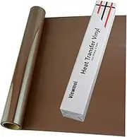 HTV Heat Transfer Vinyl 12inch x 7feet for Iron On T-Shirts,Viewmoi HTV Vinyl Rolls for Silhouette Cameo or Cricut Heat Press Machine (Brown)