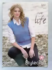 LADIES' SLEEVELESS TOP, 81-117cm, 4ply - STYLECRAFT Knitting Pattern 8297