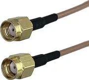 1Pcs RG316 SMA RPSMA to SMA RP SMA Male Plug & Female Jack Connector RF Coaxial Jumper Pigtail Cable Wire Terminal 4 Inch ~ 10 Feet(RP SMA M to RPSMA M,1.5M)