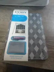 NEW COBY 7-8" TABLET CASE. Includes stylus & cloth. Self Inverted Easel.