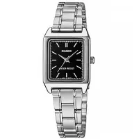 在飛比找momo購物網優惠-【CASIO 卡西歐】簡約優雅 時尚方形 不鏽鋼手錶 銀色 