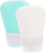 HAPINARY 2Pcs Silicone Travel Bottles Portable Cosmetic Containers for Toiletries Skincare and Liquid Storage Each Milk Lake for Travel Camping and Business Trips