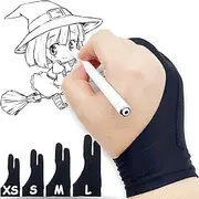 LAMONDE Artist's Glove, Palm Rejection Glove for iPad, Sketching, Drawing Tablet Gloves for Right Left Handed, Small -2 PCS, Updated Version